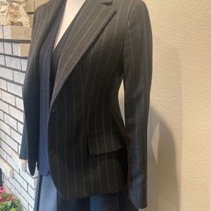 NWT CHRISTIAN DIOR COUTURE Navy/Gray Unique Blazer/Skirt/Vest